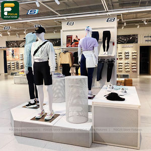 ชั้นวางสินค้าแฟชั่นทันสมัยแบบกำหนดเอง เคาน์เตอร์เสื้อผ้า ตู้โชว์เสื้อผ้า ตู้กระจก เฟอร์นิเจอร์ - Product Image 2