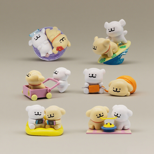 Figura de Plástico de Cachorro de Dibujos Animados Popular, Juguete de Colección Pequeño para Bolsas Sorpresa, Recompensas Escolares y Premios de Carnaval - Product Image 1