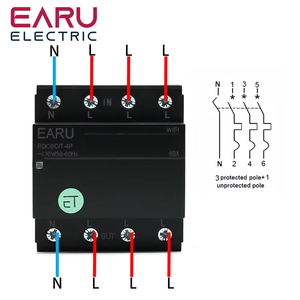 3P + N Wifi Loại AC Thông Minh Ngắt Mạch Điện Thoại Di Động Ứng Dụng Điện Thoại Không Dây Điều Khiển Từ Xa Mạch Điện Off Điều Khiển Chuyển Đổi RDCBC-T - Product Image 5