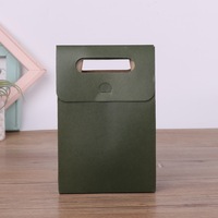 Boîte cadeau en papier kraft recyclé avec fenêtre transparente en PVC, design pliable pour bougies, artisanat, bonbons, stockage alimentaire, sacs en papier écologiques