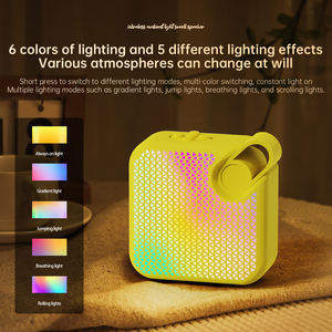 Mini haut-parleur Bluetooth avec éclairage RGB dynamique 360° °   Enceinte portable sans fil à son surround <span class=keywords><strong>pour</strong></span> chambre, fête, camping - Product Image 4