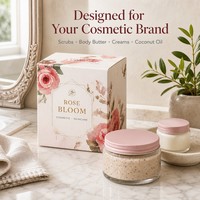 Boîte en papier sur mesure élégante pour bouteille, vernis brillant UV sélectif, emballage de maquillage, pochette d'expédition, crème pour le visage, directement de l'usine