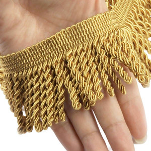 Frange en fil de soie 100% pure, style uni, personnalisable, pour usage domestique et hôtelier, vente en gros - Product Image 5