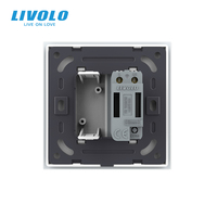 Interrupteur tactile modulaire LIVOLO 1 Gang 1 Voie, norme britannique, 22,5*45mm, bouton tactile PC avec plaque vierge pour combinaison de panneaux personnalisés