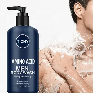 Amino Acid Shower Gel Private Label Luxury Deep Cleaning Hydrating Body Wash for Men Customized Package Top Adults Male