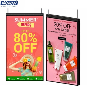 Señalización digital de 43 a 65 pulgadas, pantalla de escaparate de 3000 nits, pantalla LCD ultrafina colgante para publicidad con Android 11 y CMS en la nube - Product Image 4