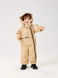 Tuta da <span class=keywords><strong>Sci</strong></span> Invernale per Neonati con Cappuccio, Imbottita in Pile Termico, Tutina Intera e Salopette, Abbigliamento Invernale per <span class=keywords><strong>Sci</strong></span> - Product Image 3