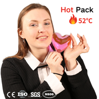 Pack chauffant magique instantané réutilisable en forme de cœur en PVC, gel chauffant, pack chauffant à pression, chauffe-corps, chauffe-mains