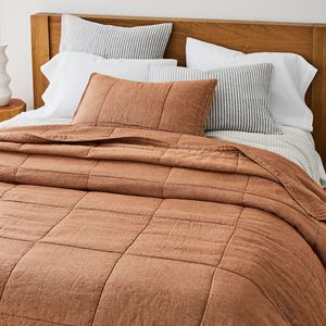 겨울용 올리브 100% 린넨 퀼트 커버 세트 슈퍼킹 퀸 퀼트 프렌치 린넨 블랭킷 침대보 퀼트 린넨 침구 세트 - Product Image 6