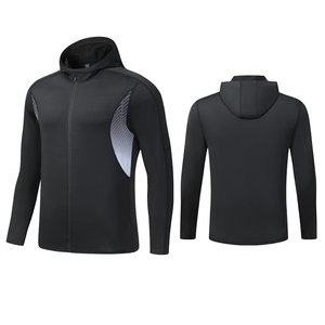 <span class=keywords><strong>Ensemble</strong></span> de vêtements de sport personnalisés en tricot solide à manches longues pour la course à pied pour le basket-ball Fitness à séchage rapide pour hommes - Product Image 3