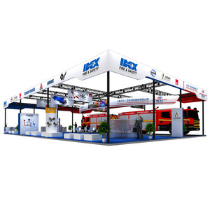 Stand de Exhibición Modular de Aluminio, 10m x 12m x 6m, Rectangular Blanco, con Estructura de Truss, para Ferias y Eventos, con Equipo de Seguridad contra Incendios - Product Image 2
