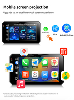 Dashcam moto Wi-Fi Carplay 5 pouces avec écran tactile IPS double objectif résolution 2K DVR