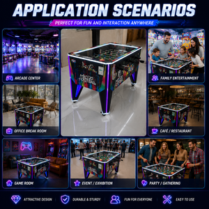 Table de baby-<span class=keywords><strong>foot</strong></span> interactive <span class=keywords><strong>multijoueur</strong></span> pour sports d'intérieur avec tableau de scores LED, jeux de divertissement familial à monnayeur - Product Image 2