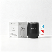 Mug à café isotherme à double paroi en acier inoxydable de 12 oz avec paille, couvercle de gobelet à vin, anti-fuite, sans BPA, pour le camping