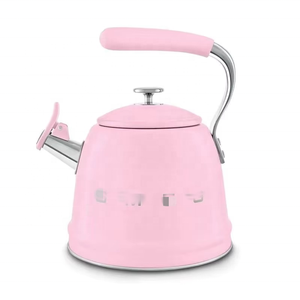 Bouilloire électrique de style italien haut de gamme, sifflet sonore, acier inoxydable, 2,3 L - Product Image 1