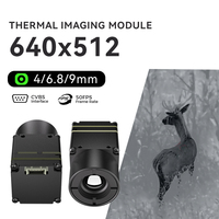 Caméra thermique infrarouge non refroidie haute résolution WINBIG 640X512, interface CVBS, caméra d'imagerie thermique, module C6 pour la sécurité