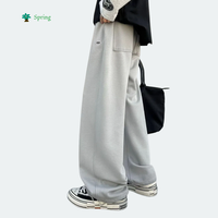Pantalon décontracté pour homme, style preppy, avec bande latérale, en maille respirante polyester/coton, poids moyen, avec cordon de serrage et taille élastique, collection Printemps 2026