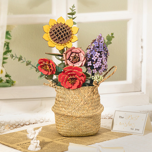 <span class=keywords><strong>Robotime</strong></span> <span class=keywords><strong>Rolife</strong></span>, Almacén en EE. UU., Decoración del Hogar, Juguetes en Miniatura, TW041, Modelo de Rosa Rosa, Manualidades de Madera, Rompecabezas 3D DIY - Product Image 5