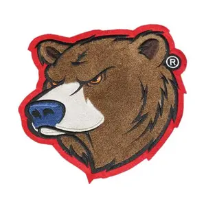 Wholesale Chenille Patches Wolf Head Iron-on Patch Embroidery Custom Embroidered Stick on Patches for bag