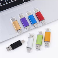 Offre Spéciale Clé USB OTG 2-en-1 128 Go 64 Go 32 Go 16 Go Clé USB C 3.0 Clé USB Nouveau 8 Go 4 Go USB 2.0 en métal pour Android