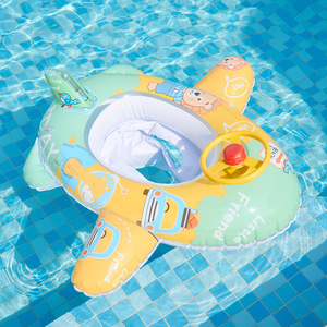 Bouée gonflable en forme d'avion pour enfants, design de dessin animé, pour utilisation en piscine - Product Image 2