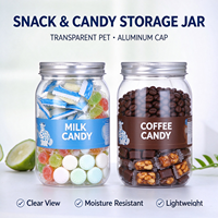 Bouteilles en plastique PET de 400 ml (13,5 oz) avec bouchon à vis à large ouverture pour soda, lait, thé, jus, desserts, bonbons - Qualité alimentaire sans BPA