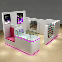 Kiosque de présentation d'ongles élégant et moderne, multifonctionnel et durable, pour supermarchés et centres commerciaux, mobilier commercial, station de kiosque pour techniciennes en ongles