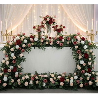 Décor de cabine téléphonique rose de mariage et d'événement, ornement de fleur colorée artificielle, photo-pour la cérémonie, la réception et l'affichage de magasin