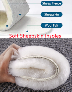 Semelles intérieures <span class=keywords><strong>Bering</strong></span> pour femmes en peau de mouton, confortables et sportives, en laine fourrée, chaudes pour l'hiver, épaisses, thermiques, lavables et douces - Product Image 5
