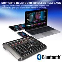Console de mixage multifonctionnelle TNH MT-12 à 12 canaux avec 99 DSP, USB, Bluetooth et alimentation fantôme 48V pour les réunions de famille et l'enregistrement de projets