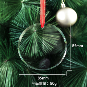 Decorazioni Natalizie in Cristallo K9 all'Ingrosso, Ornamenti Rotondi per Albero di Natale con Incisione Laser Personalizzata - Product Image 5