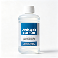 Étiquettes de bouteilles résistantes à l'alcool Haoxuan ODM, autocollants imprimés en PET durables pour l'emballage des produits de nettoyage et de soins de santé
