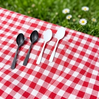 Couverts à dessert compostables en CPLA (couteau/fourchette/cuillère/spork) pour café/gâteau, logo et couleurs personnalisés, certifiés DIN/BPI/OK