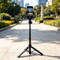 Mini trépied flexible en aluminium de 1,7 m avec verrouillage rapide, léger, longueur pliée de 450 mm, support pour appareil photo reflex numérique et téléphone portable