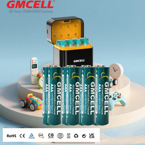 แบตเตอรี่ลิเธียม 1.5V ความจุสูง แบบชาร์จได้ ขนาด AA AAA พร้อมที่ชาร์จอัจฉริยะในตัว - Product Image 1