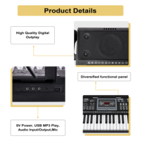 MY MUSIC MY-670D Portable 61 Lighted Keys Electronic Keyboard Digital Piano Electric Organ Musical Instruments