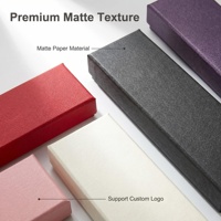 Boîte Cadeau de Luxe pour Stylo Signature avec Fenêtre Transparente, Boîte de Rangement Créative pour Stylo à Bille avec Logo Personnalisé