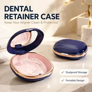Boîte de rangement pour appareil dentaire premium, étui transparent pour aligneurs, étui orthodontique portable, support hygiénique protecteur pour appareils invisibles - Product Image 1