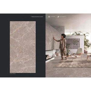 Losas de porcelana de gran formato Laurent Black Design de 1200x2400 mm para revestimiento de paredes moderno sin juntas, piedra sinterizada - Product Image 4