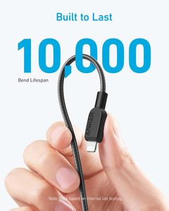 สายเคเบิล ANKER 310 USB-C เป็น <span class=keywords><strong>Lightning</strong></span> ได้รับการรับรอง MFi สำหรับ <span class=keywords><strong>iPhone</strong></span> <span class=keywords><strong>14</strong></span> ซีรีส์ รองรับการชาร์จเร็วและการถ่ายโอนข้อมูล รุ่น A81A5 A81A6 - Product Image 3