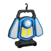 Nouvelle lampe de travail portable à énergie solaire - Pliable, facile à transporter, LED jaune/bleue, batterie 18650, indice de protection IP44, garantie 1 an, extérieur