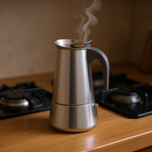 Cafetera Moka de Acero Inoxidable para 6 Tazas, Cafetera Espresso para Cocina - Product Image 3