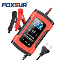 Chargeur de batterie de voiture FOXSUR 12V 5A, chargeur intelligent automatique à impulsions 12V 5A, réparation AGEM GEL EFB, chargeur de batterie au plomb-acide 12V à cycle profond