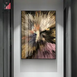 Línea de explosión abstracta paisaje arte de pared cuadros coloridos e impresiones en lienzo de nube de hongo para la decoración de la sala de estar del hogar como regalo - Product Image 3