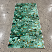 Panneau mural en PVC imprimé 3D de luxe, effet marbre UV, haute brillance, imperméable, feuille de PVC personnalisée à veinage marbré pour revêtement mural intérieur d'hôtel
