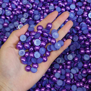 Diskon Besar 2Mm 3Mm 4Mm 5Mm 6Mm 8Mm 10Mm Punggung Datar Setengah Mutiara Abs Plastik Tanpa Lubang - Product Image 5