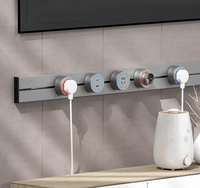 Prise de voie universelle cachée pour la cuisine US UK EU/Prise orbitale murale intégrée pour rail d'alimentation mobile Prise de voie murale pour la maison