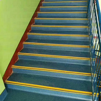 Profilés de nez de marche antidérapants modernes en PVC, bande de finition épaisse pour escaliers, prix compétitifs, classe d'incendie B1, épaisseur 3mm/4mm