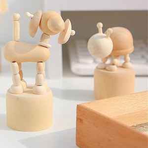 Hot phong cách uốn cong động vật bằng gỗ Đồ chơi linh hoạt mầm non học tập Montessori Đồ chơi giáo dục - Product Image 3