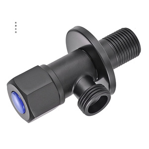 Válvula Angular Hexagonal Negra Bingtao de Acero Inoxidable 304, Válvula de Entrada para Calentador de Agua Integrado, Válvula de Cierre para Inodoro, a Prueba de Fugas - Product Image 1